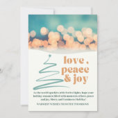 Moderne gezellige feestelijke liefde vrede vreugde feestdagenkaart (Voorkant)