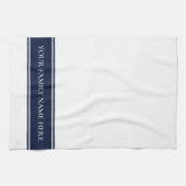 Moderne Gezin Navy Witte Keuken Theedoek (Horizontaal)