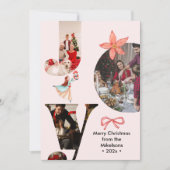 Moderne Gezinsfoto Collage Feestdagenkaart (Voorkant)