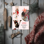 Moderne Gezinsfoto Collage Feestdagenkaart