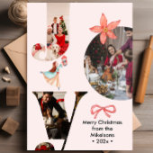 Moderne Gezinsfoto Collage Feestdagenkaart