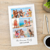 Moderne Gezinsfotocollage Kalender