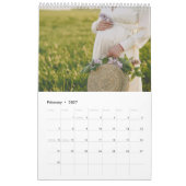 Moderne gezinsfotocollagekalender kalender (Feb 2027)