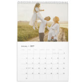 Moderne gezinsfotocollagekalender kalender (Jan 2027)