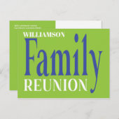 Moderne gezinshereniging briefkaart (Voorkant / Achterkant)