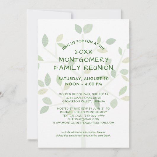 Moderne gezinshereniging - gezinssegment - uitnodi kaart (Voorkant)