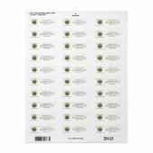 Moderne gezinshereniging groene boom etiket (Full Sheet)