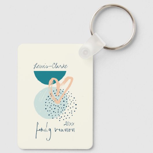 Moderne gezinshereniging sleutelhanger (Achterkant)