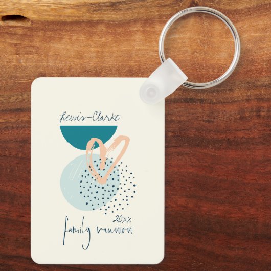 Moderne gezinshereniging sleutelhanger (Achterkant)