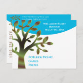 Moderne gezinshereniging uitnodiging briefkaart (Voorkant / Achterkant)