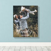 Moderne gezinsmomenten Persoonlijk startpunt Canvas Afdruk (Insitu (Houten vloer))