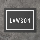 Moderne gezinsmonogram | bewerkbare kleuren deurmat