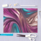 Moderne Gift Wrapping-Magenta Turquoise en Gold- Tissuepapier (Craft)