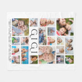 Moderne GIGI 19 fotocollage Kinder namen Fleece Deken (Voorkant (Horizontaal))