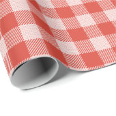 Moderne Ginger Red Buffalo Check Pset Holiday Cadeaupapier (Rol Hoek)