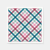 Moderne Gingham Holiday Dinner servetten Papieren  (Voorkant)