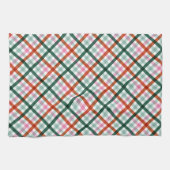 Moderne Gingham Kerst Theedoek (Horizontaal)