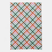 Moderne Gingham Kerst Theedoek (Verticaal)