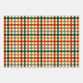 Moderne Gingham Thanksgiving Inpakpapier Vel (Voorkant 3)