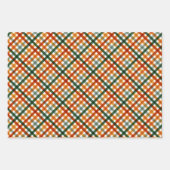Moderne Gingham Thanksgiving Inpakpapier Vel (Voorkant 2)