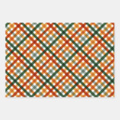 Moderne Gingham Thanksgiving Inpakpapier Vel (Voorkant)