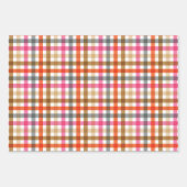 Moderne Gingham Verjaardag Inpakpapier Vel (Voorkant 3)