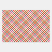Moderne Gingham Verjaardag Inpakpapier Vel (Voorkant 2)