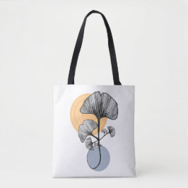 Moderne Ginkgo-blad botanische boodschappentas Tote Bag