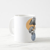 Moderne Ginkgo-blad botanische mok (Voorkant links)
