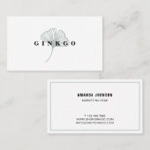 Moderne Ginkgo-blad Visitekaartje (Voorkant / Achterkant)