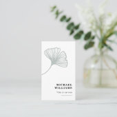 Moderne Ginkgo-blad Visitekaartje (Staand voorkant)