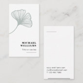 Moderne Ginkgo-blad Visitekaartje (Voorkant / Achterkant)