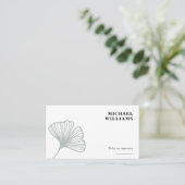 Moderne Ginkgo-blad Visitekaartje (Staand voorkant)