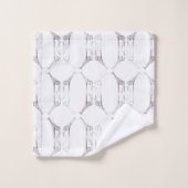 Moderne Giraffe Diamond Print Bad Handdoek (Wasdoekje)