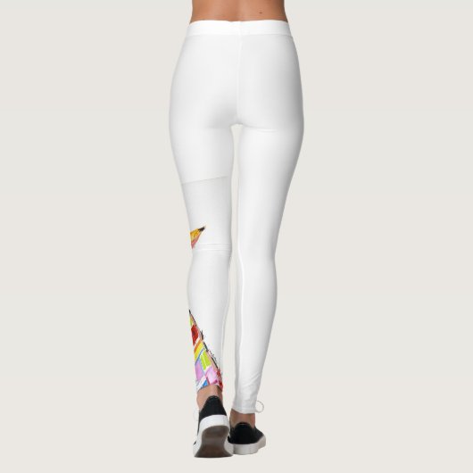 Moderne Giraffe Leggings door kunstenaar Kim Guthr (Achterkant)
