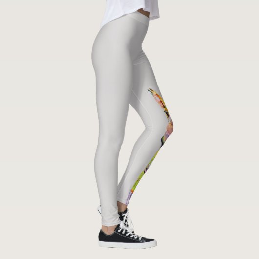 Moderne Giraffe Leggings van kunstenaar Kim Guthri (Rechts)