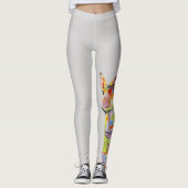 Moderne Giraffe Leggings van kunstenaar Kim Guthri (Voorkant)