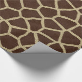 Moderne Giraffe Pattern Brown and Gold Cadeaupapier (Hoek)