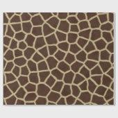 Moderne Giraffe Pattern Brown and Gold Cadeaupapier (Vlak)
