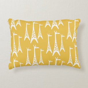 Moderne Giraffe uit het midden van de eeuw Accent Kussen