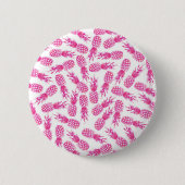 Moderne, girale fuchsia, schattig anananassispatro ronde button 5,7 cm (Voorkant)