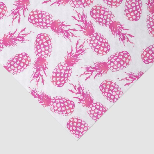 Moderne, girale fuchsia, schattig anananassispatro tissuepapier (Detail)