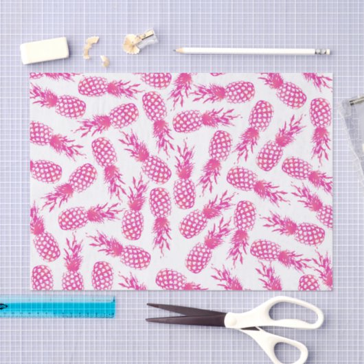 Moderne, girale fuchsia, schattig anananassispatro tissuepapier (Craft)