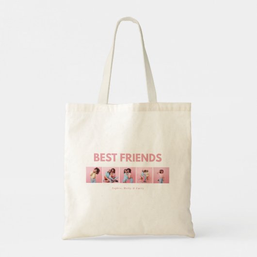 Moderne, girale multi-foetscripttrendbestvrienden tote bag (Achterkant)