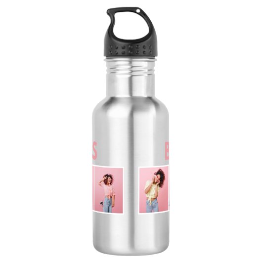Moderne, girale multi-foetscripttrendbestvrienden waterfles  (Achterkant)
