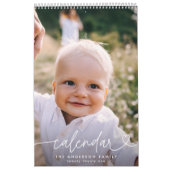 Moderne girale scripttypografie minimale multi-fot kalender (Hoes)