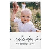 Moderne girale scripttypografie minimale multi-fot kalender (Hoes)