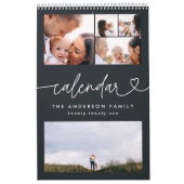 Moderne girale scripttypografie minimale multi-fot kalender (Hoes)