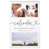 Moderne girale scripttypografie minimale multi-fot kalender (Hoes)