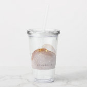 Moderne girale waterverf vormt eenvoudig elegant acryl drinkbeker (Achterkant)